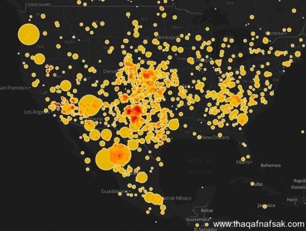 خرائط سقوط المذنبات على الأرض