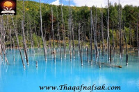 البركة الزرقاء في هوكايدو في اليابان