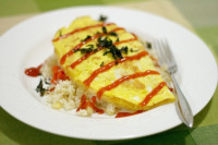 طريقة عمل اومليت الارز بالصور وصفة كورية شهية