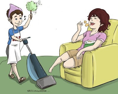 كيف تجعلي زوجك يساعدك في الأعمال المنزلية كيف تجعلي زوجك يساعدك في الأعمال المنزلية