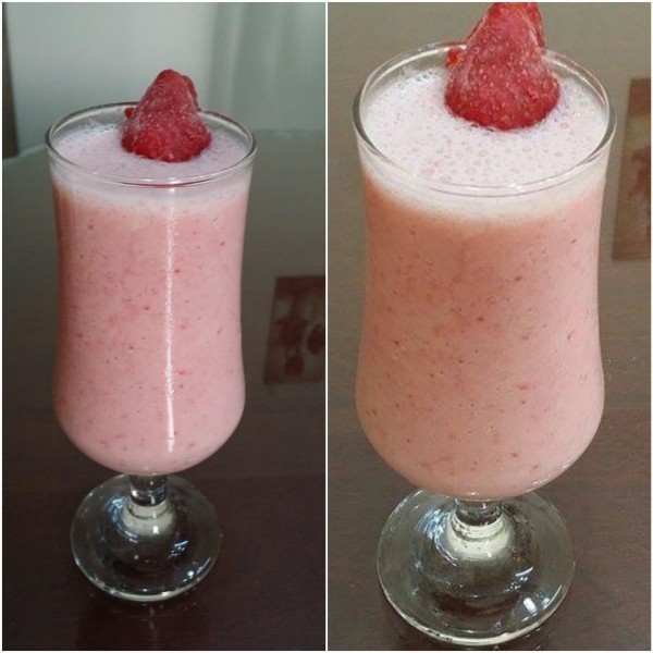 كوكتيل الموز والفراولة بالحليب المخصوص