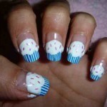 طريقة رسم الأظافر على شكل الكب كيك