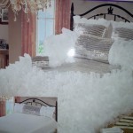 تشكيلة موديلات من مفرش سرير العروسة باللون الأبيض