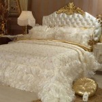 تشكيلة موديلات من مفرش سرير العروسة باللون الأبيض