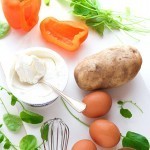 رول البيض بالبطاطس والجبن كريم