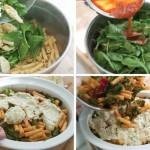 معكرونة بالسبانخ والخرشوف بالصور