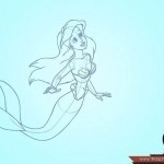 كيف ترسم اريل حورية البحر الصغيرة