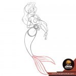 كيف ترسم اريل حورية البحر الصغيرة