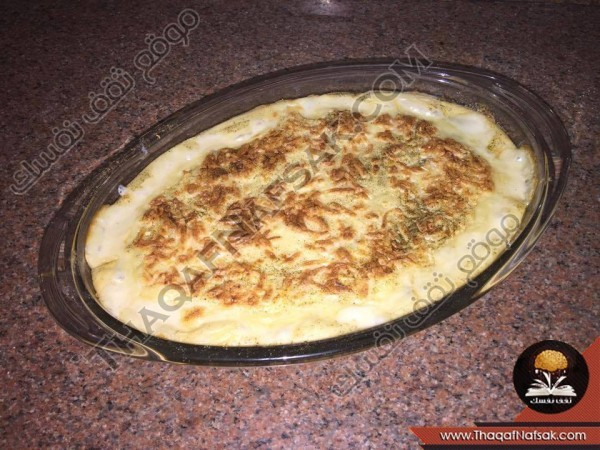 طريقة عمل البطاطس بالبشاميل بالصور طريقة عمل البطاطس بالبشاميل بالصور