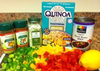 وصفة نباتية سلطة الكينوا والفاصوليا