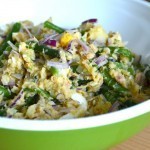 طريقة عمل سلطة الفاصوليا والبطاطس بالتونة والبيض