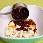 عشاء خفيف الكمثري بالجبن الريكفورد في الفرن