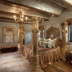 موديلات غرف نوم ذهبية اللون