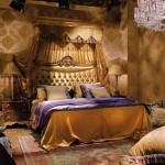 موديلات غرف نوم ذهبية اللون