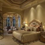 موديلات غرف نوم ذهبية اللون