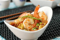 وصفة شهية لعمل الجمبرى بالارز المحمر بالصور