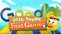 احتفال جوجل بالألعاب الأوليمبية fruit games