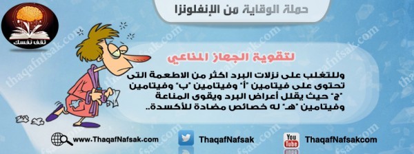 أنفوجرافيك كيف تحمي نفسك من الإنفلونزا في الشتاء