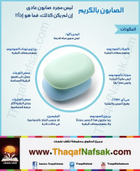 انفوجرافيك حقائق عن الصابون المدعم بالكريم