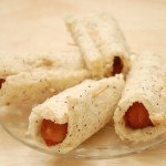 رول النقانق بالجبنة وصفة سريعة