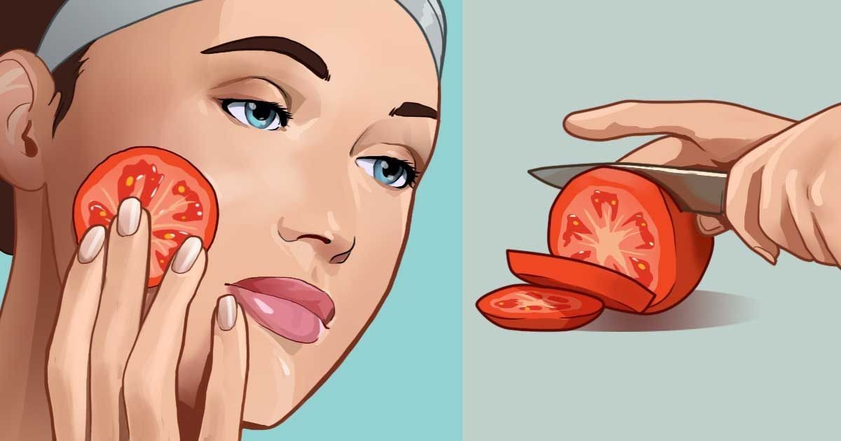 تدليك الوجه بالطماطم ل3 ثواني لكي تحصل علي نتائج مذهلة