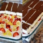 بالصور طريقة عمل كيك ايس كريم ساندويش Banana Split أحلى حلوى منزلية