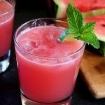 عمل عصير البطيخ بالنعناع المنعش بالصور