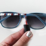 تزيين النظارة الشمسية بطلاء الأظافر ، لمسة جمالية