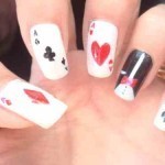 بالصور رسم مانيكير الأظافر على شكل كروت الكوتشينة