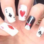 بالصور رسم مانيكير الأظافر على شكل كروت الكوتشينة