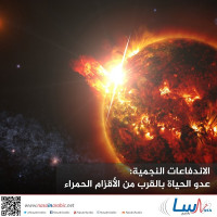 الاندفاعات النجمية عدو الحياة بالقرب من الأقزام الحمراء