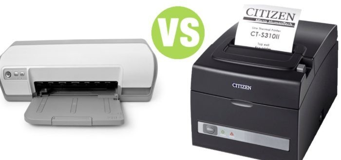 الفرق بين الطابعة الحرارية والعادية