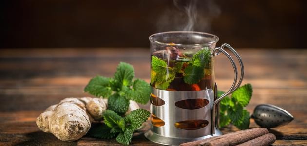 شاي اخضر بالزنجبيل شاي اخضر بالزنجبيل