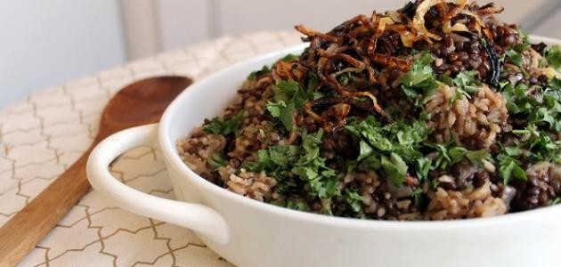 طريقة عمل مجدرة الرز طريقة عمل مجدرة الرز