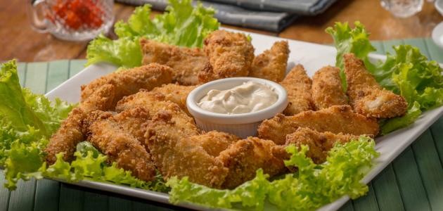 عمل صدور الدجاج المقلية