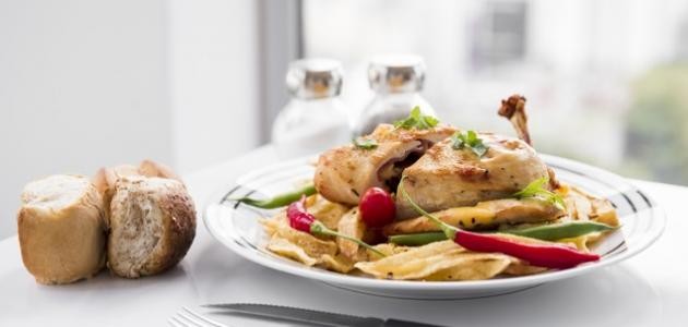 طريقة صدور الدجاج المحشية